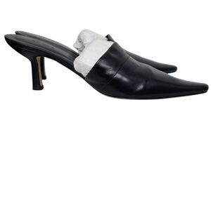 By FAR Cynthia Mule Black Leather Size 38 US 8